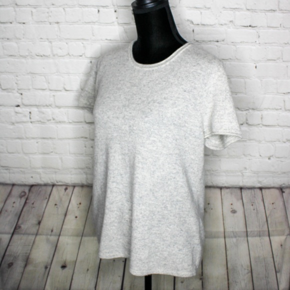 SOLD! Sigrid Olsen Cashmere Short Sleeve Top Large - Picture 3 of 7
